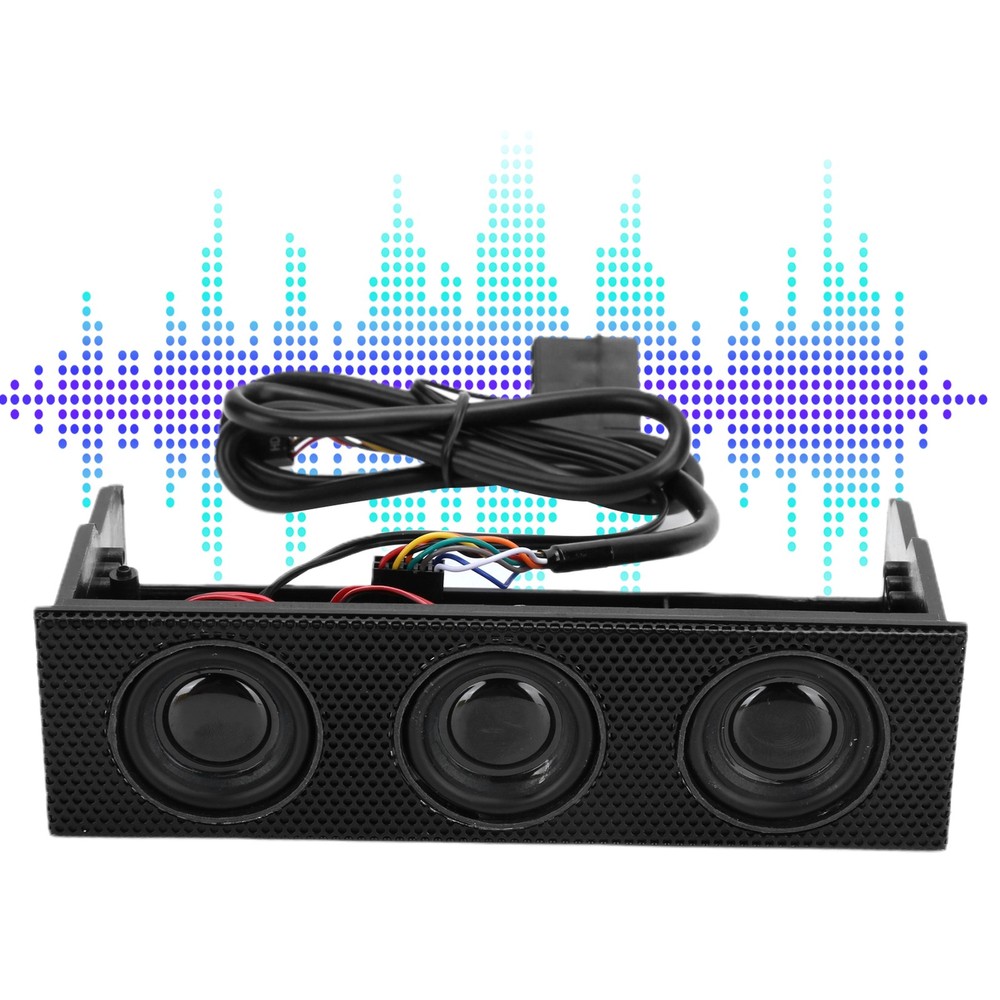 PC Front Panel Speaker Stereo Surround Computer Case Builtin Mic Loudspeaker