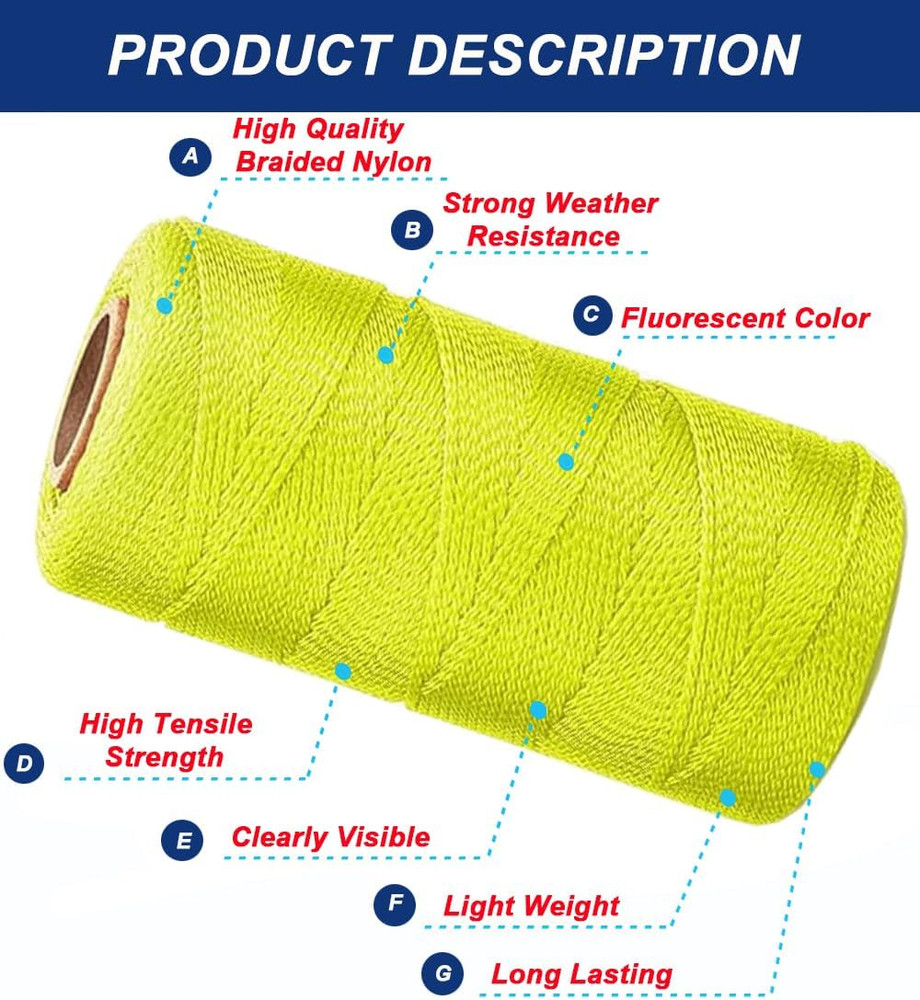 3 Rolls Mason Line String Line #18 Braided Nylon String,Nylon Twine Construction