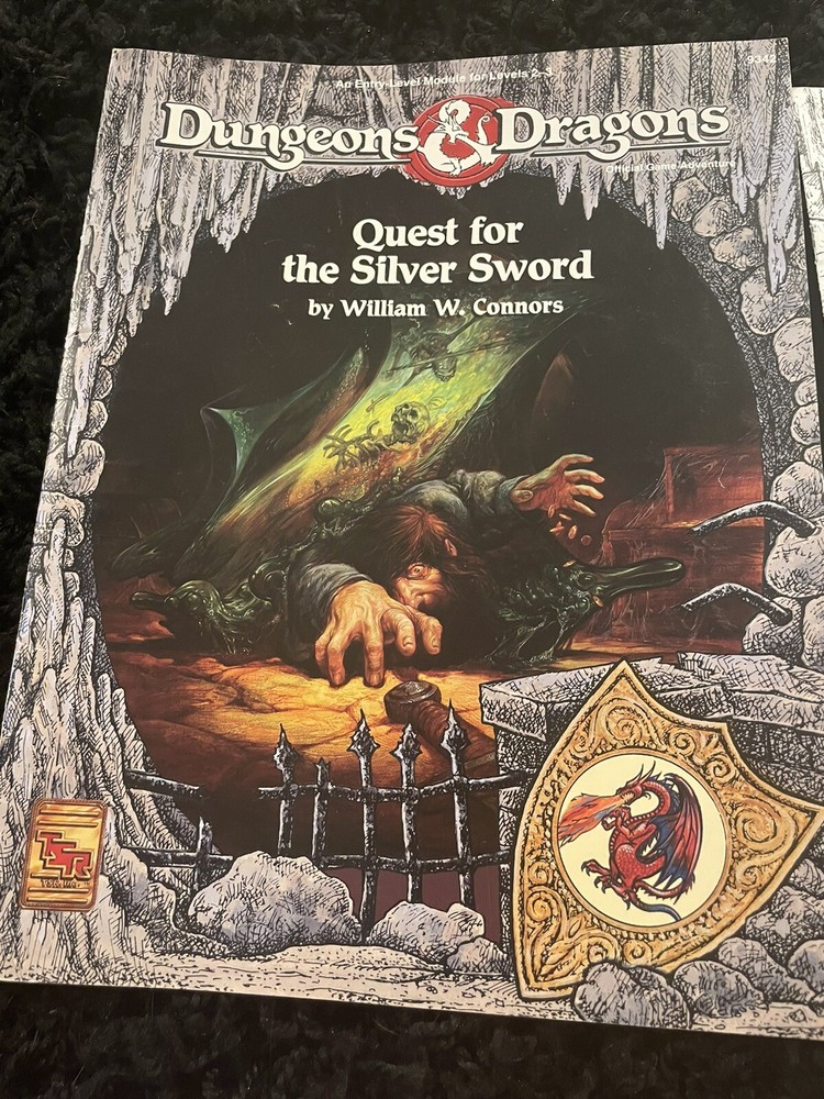 VTG D&D Quest For The Silver Sword Module Map 9342 Dungeons & Dragons RPG BOOK