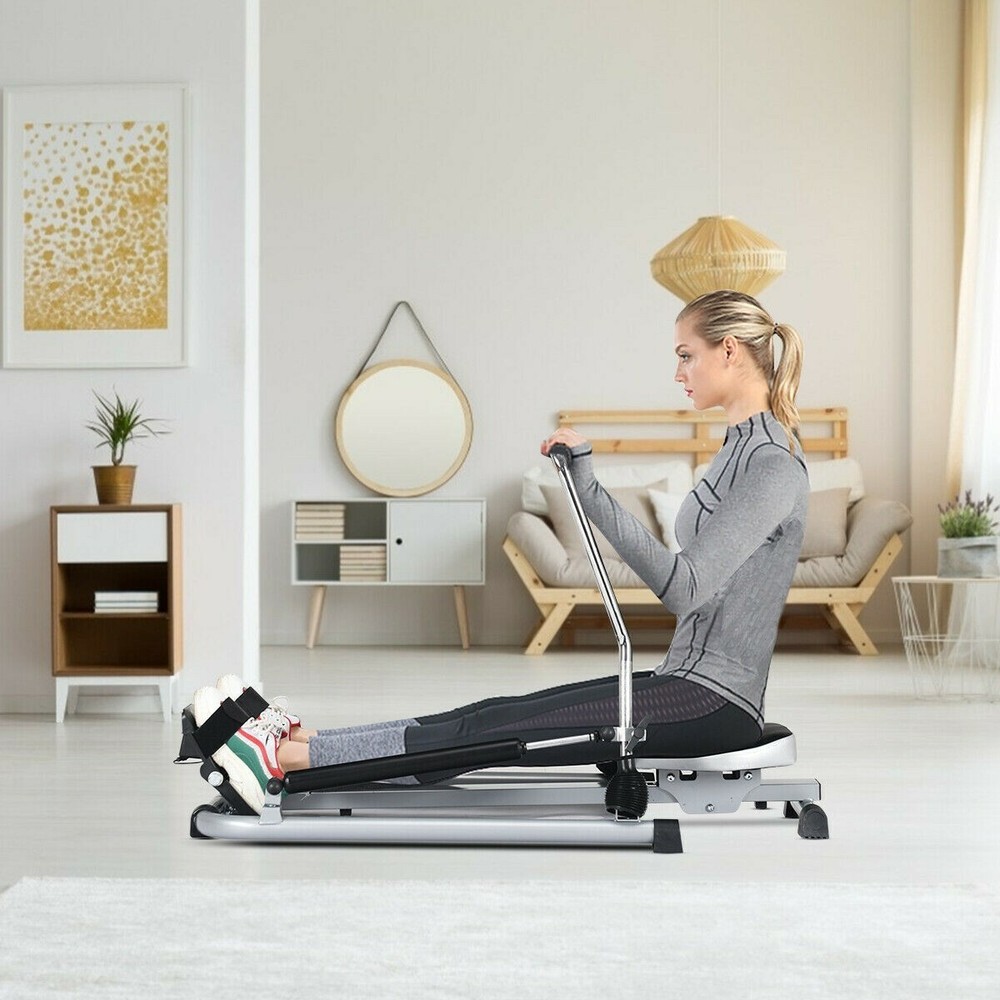 Exercise Rowing Machine Rower W/Adjustable Double Hydraulic Resistance Home Gym
