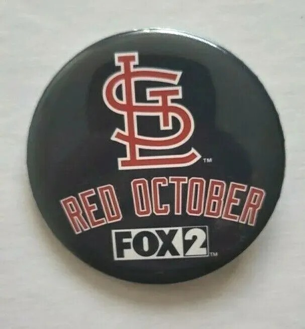 San Francisco GIANTS RED OCTOBER FOX 2 AD MLB BASEBALL Pinback Button Vintage