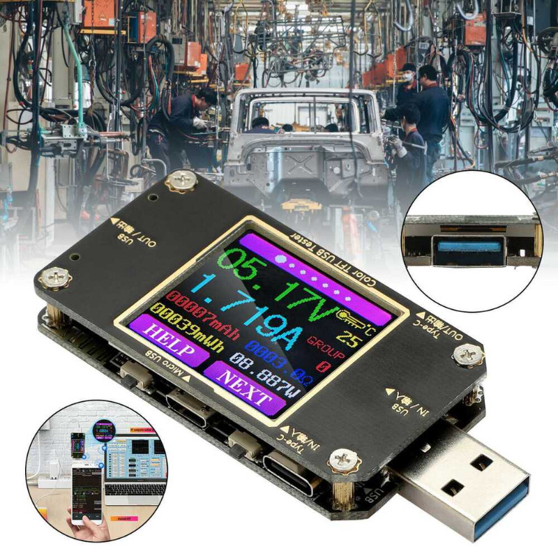 USB Power Meter Tester LCD Display Current Multimeter Voltmeter Detectors NEW US
