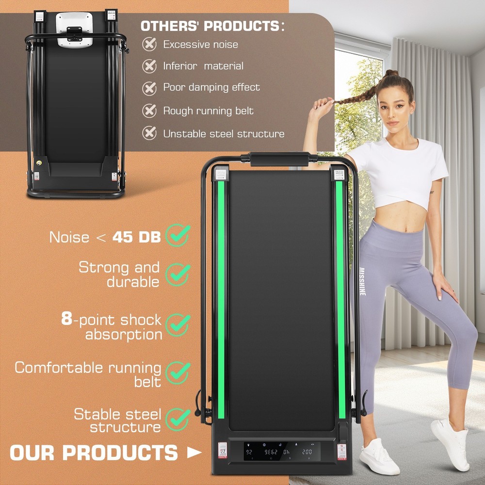 2.5HP Under Desk Treadmill Home Walking Pad Electric Running Machine with Remote