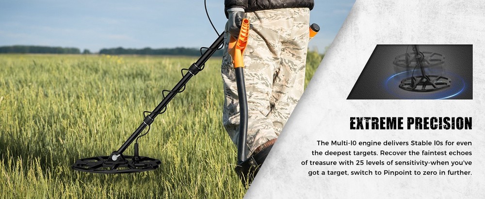 LCD Waterproof Metal Detector Professional Gold Detector Adjustable