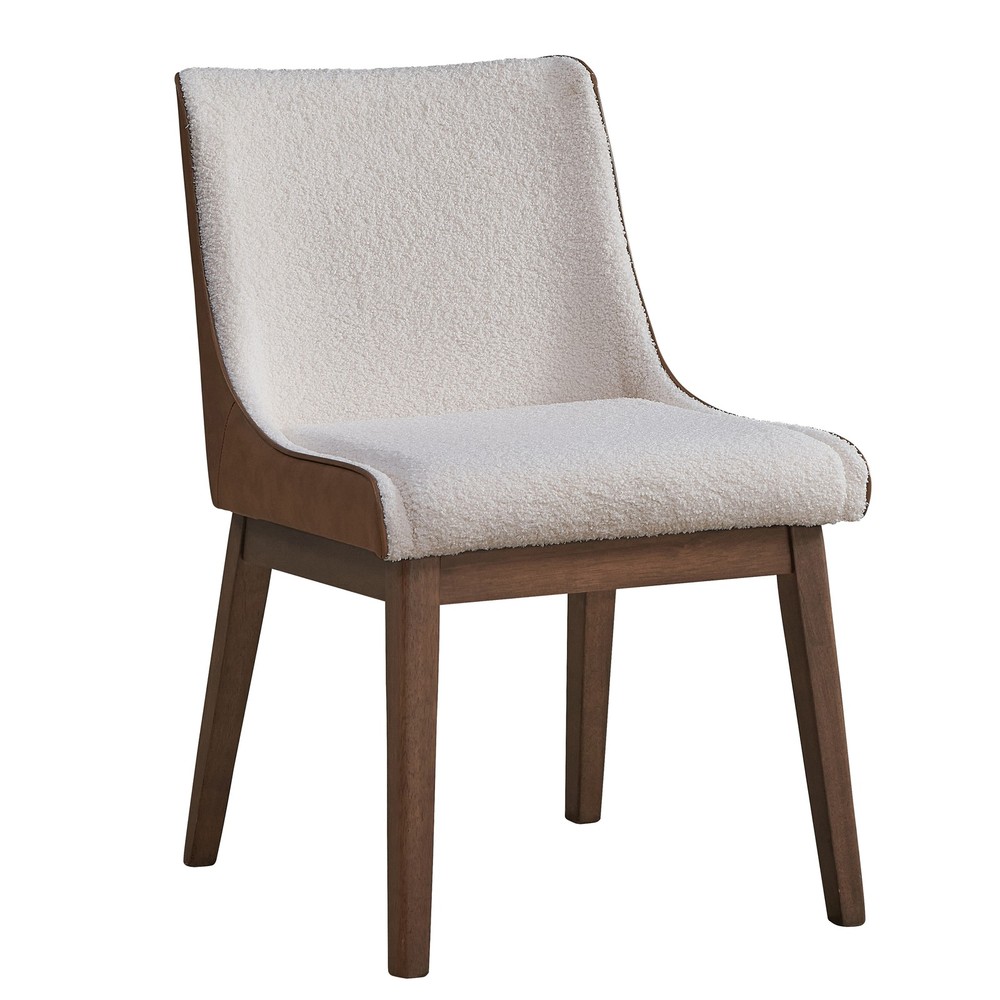 White and Brown Side Chair