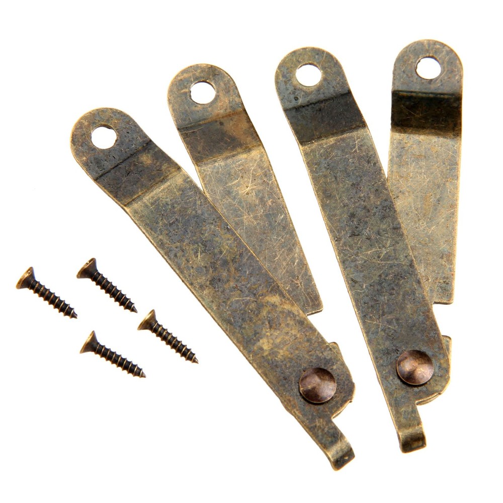 Dophee 2Pcs Antique Bronze Rotatable Folding Lid Small,