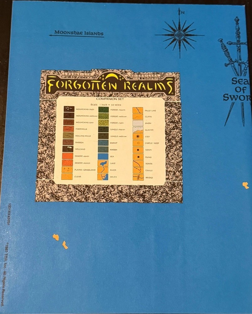 Forgotten Realms Campaign Setting Boxed Set AD&D 2E TSR PARTIALLY complete