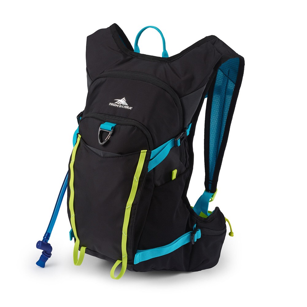 High Sierra Hydrahike 2.0 16L Hydration Water Backpack for Active Hiking, Black