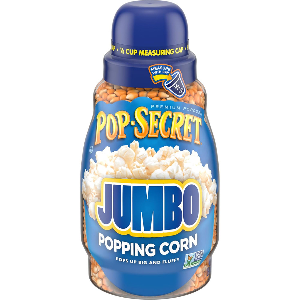 Jumbo Popcorn Kernels, 30 Oz Jar