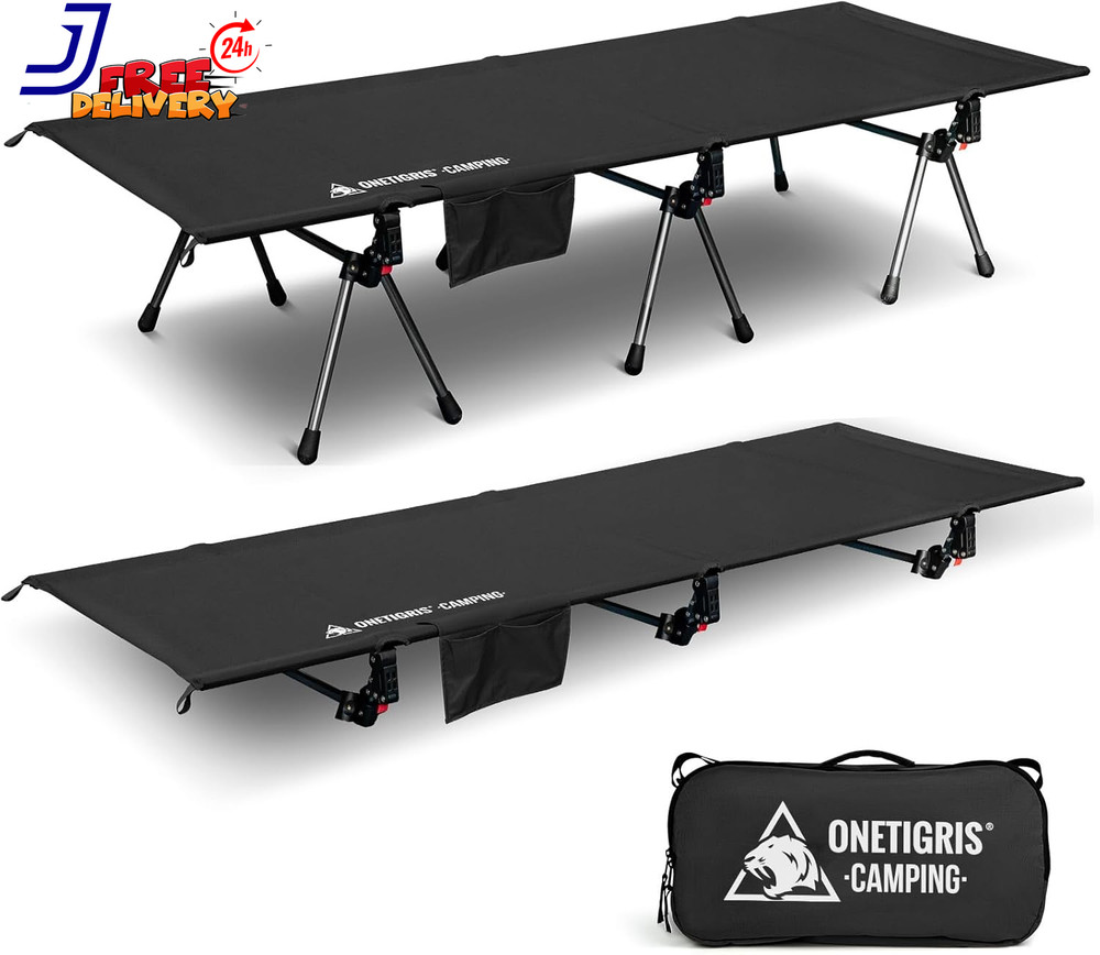 Adjustable Camping Cot 330Lbs Support Lightweight & Portable Bed