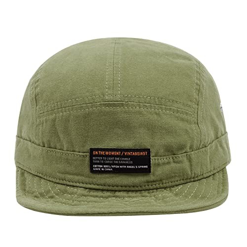 Short Brim Baseball Cap 5 Panel Hat Soft Short Bill One Size Dy09-green