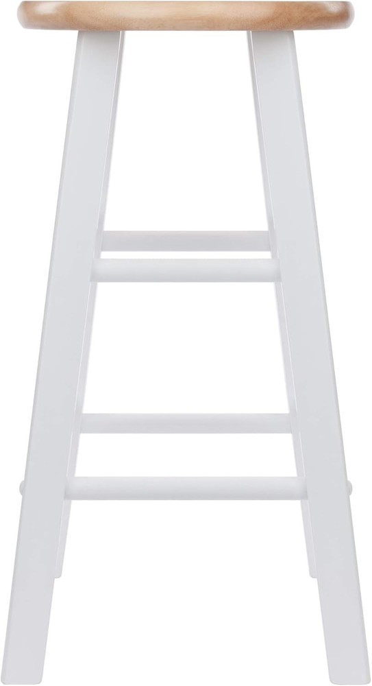 Element Counter Stools, Natural & White, 24", 2 Piece Set