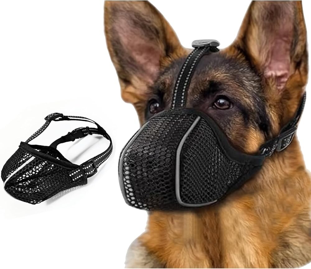 Dog Muzzle, Mesh Soft Muzzle for Small Medium Lar Sized Dogs, Breathable
