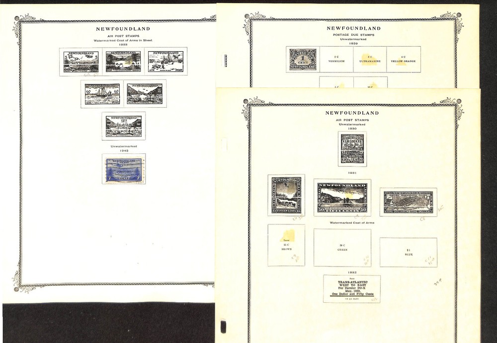 Newfoundland Stamp Collection on 17 Scott Specialty Pages (AB)
