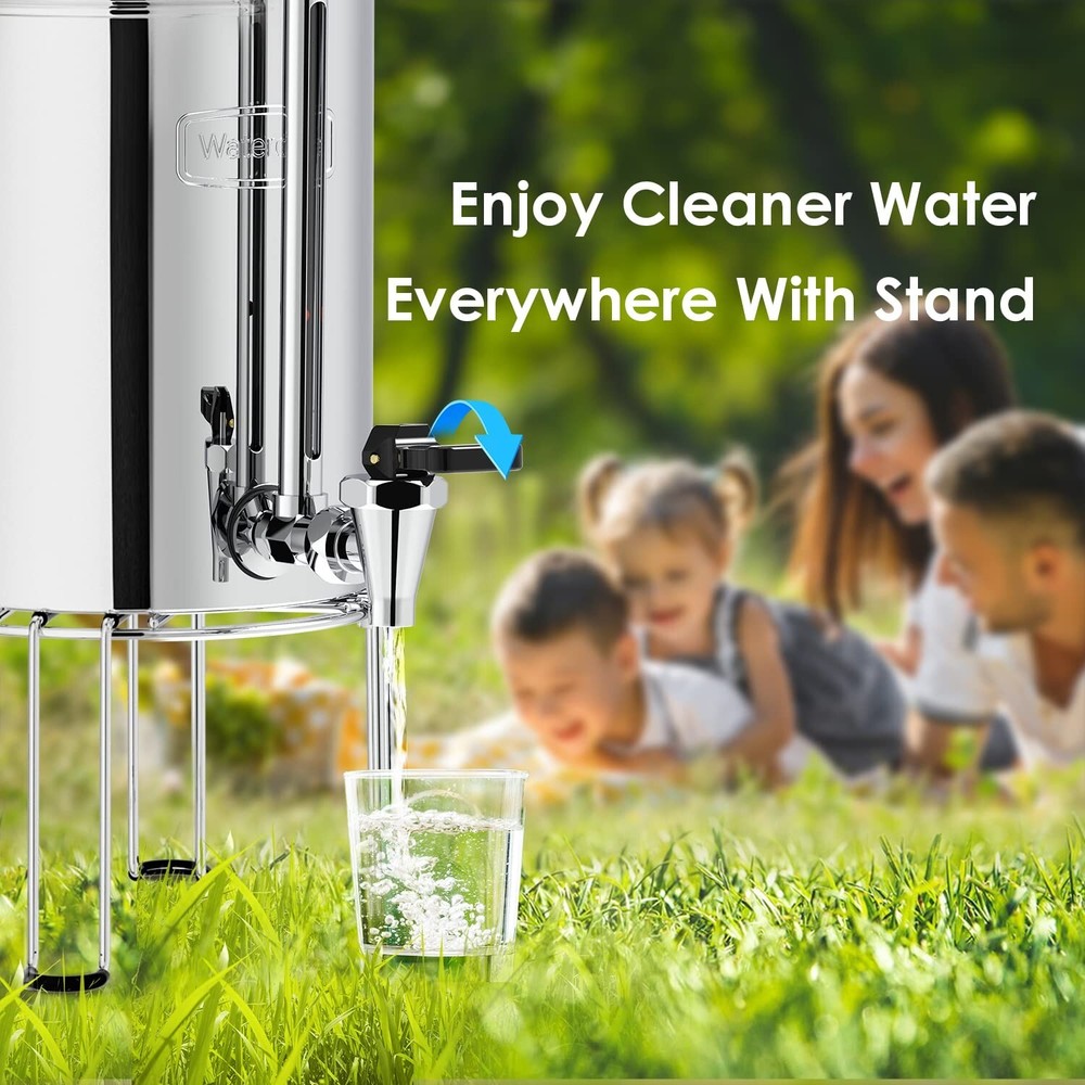 Waterdrop Water Filter Stainless Steel Stand, with Rubberized Non-Skid Feet