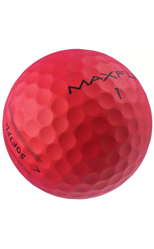 Maxfli SoftFli Golf Balls - Matte Red - 12 Pack