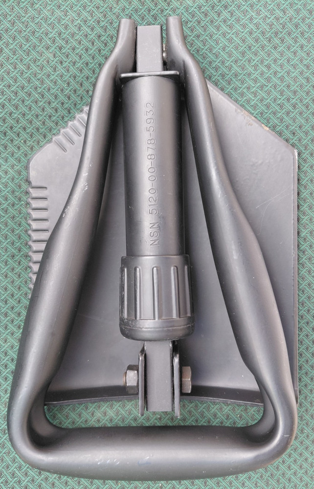 Genuine US Military Issue Entrenching Tool (E-Tool), Folding Shovel with Handle