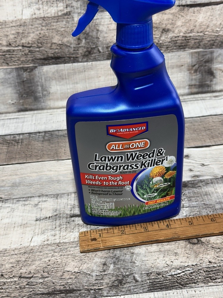 BioAdvanced Lawn Weed & Crabgrass Killer Ready-to-Use Spray 24oz Kills Root