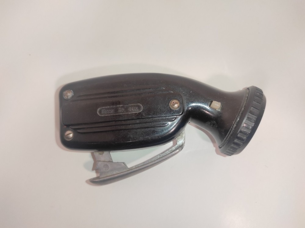 Soviet electrodynamic flashlight called "Zhuchok." "B-44."