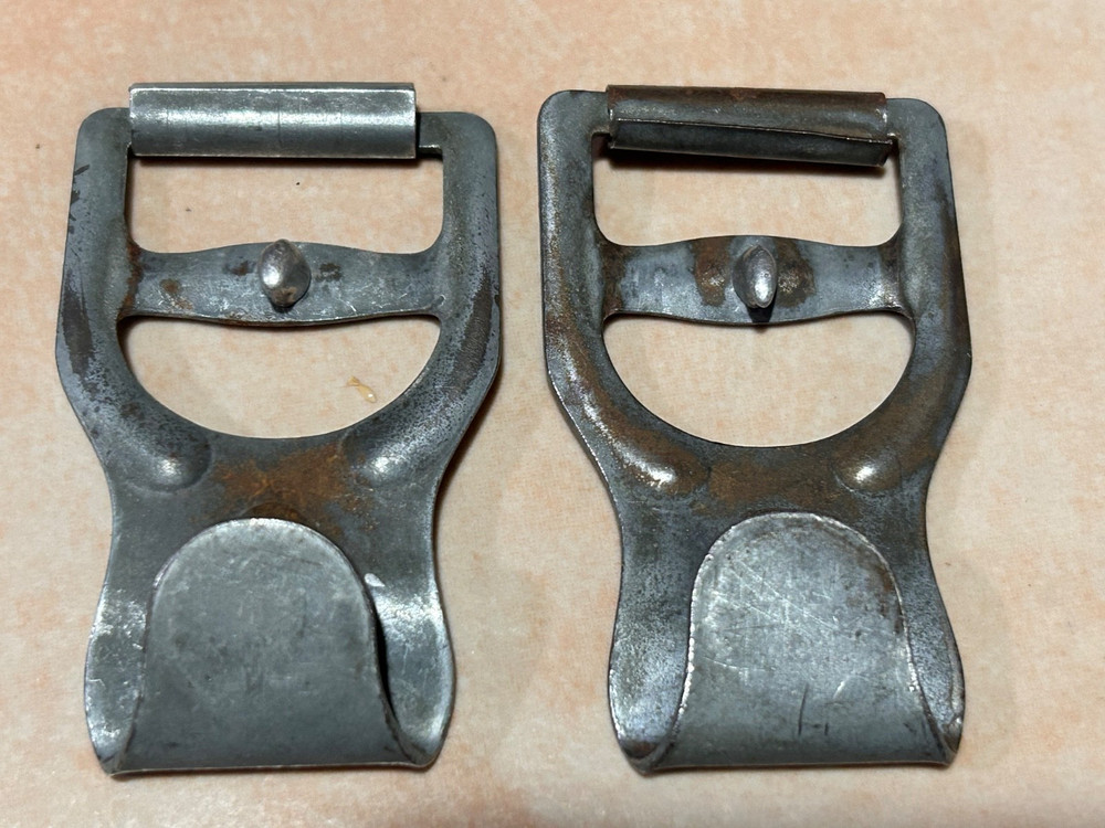 Two Original German WW2 Y Strap or Rucksack Hooks