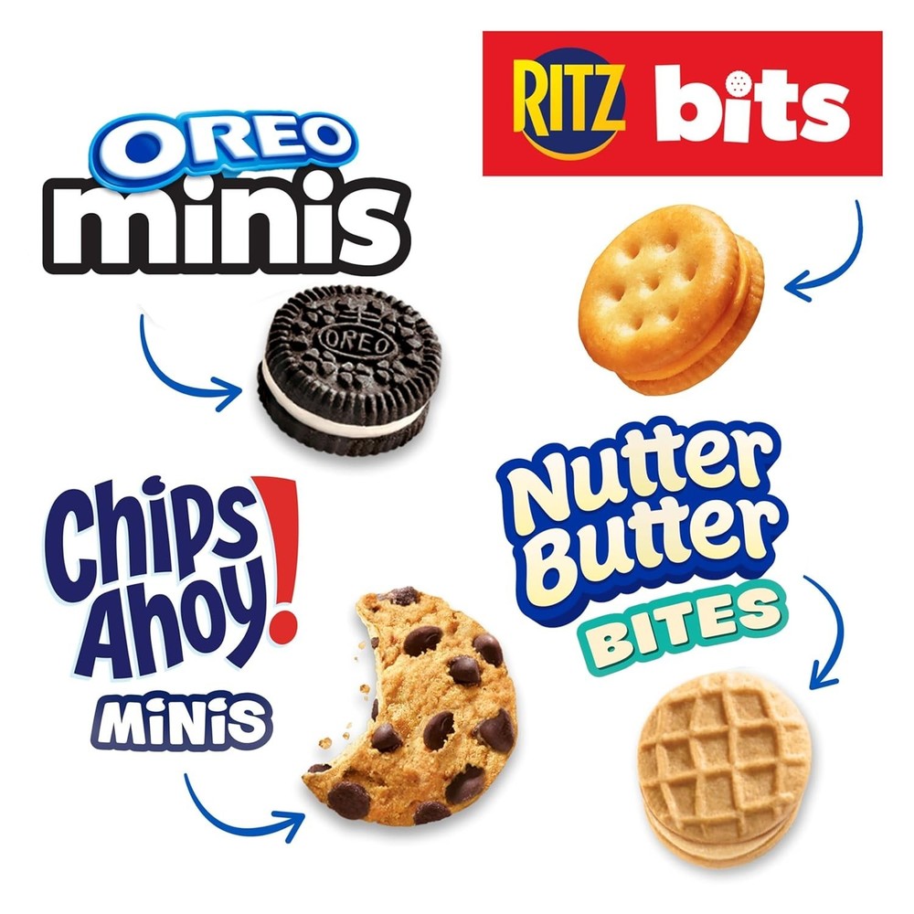 20 Pack Assorted Snacks: OREO Mini, CHIPS AHOY! & RITZ for Lunch Boxes & Parties