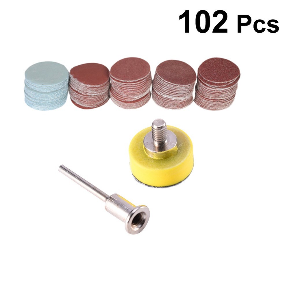 100 Pcs 1 Inch 25mm Sanding Discs Pad Kit for Drill Grinder Rotary Tools