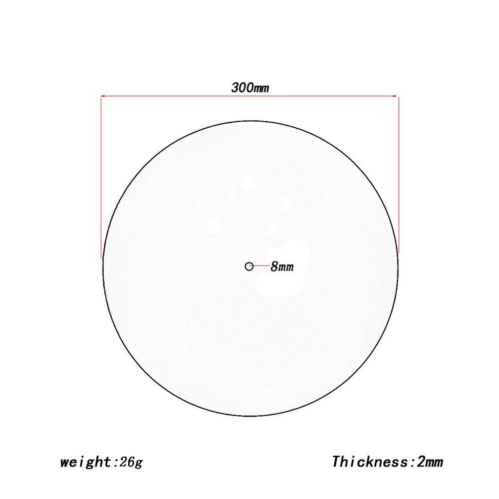 Slip Mat Player 30cm Red For Universal Phonograph