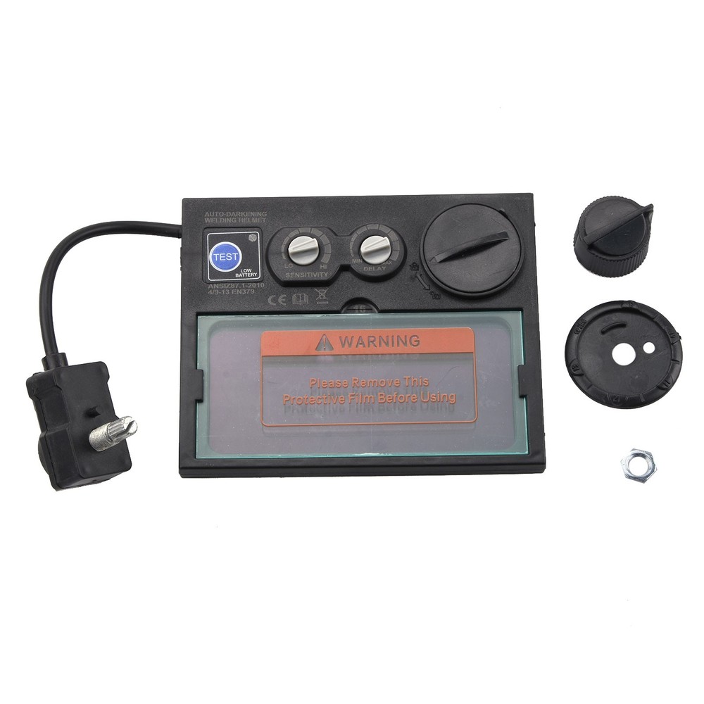 Solar Automatic On/Off Darkening Welding Helmet Len Filter + Protortion Sheet D