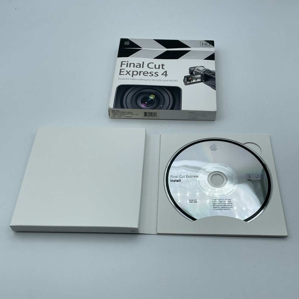 Apple Computer Final Cut Express 4 Video Editing Software DV HDV AVCHD Free Ship