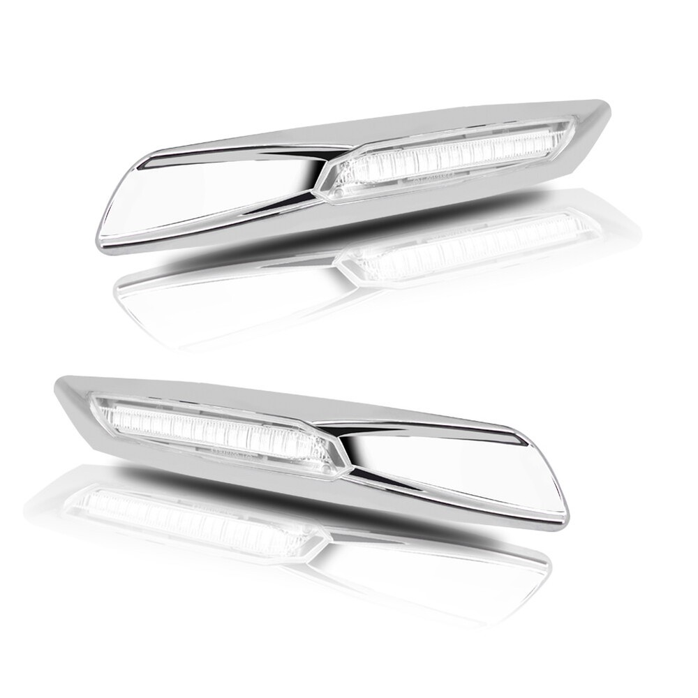 F10 Style Amber LED Clear Front Side Marker Lights For BMW E60 E82 E88 E90 E92