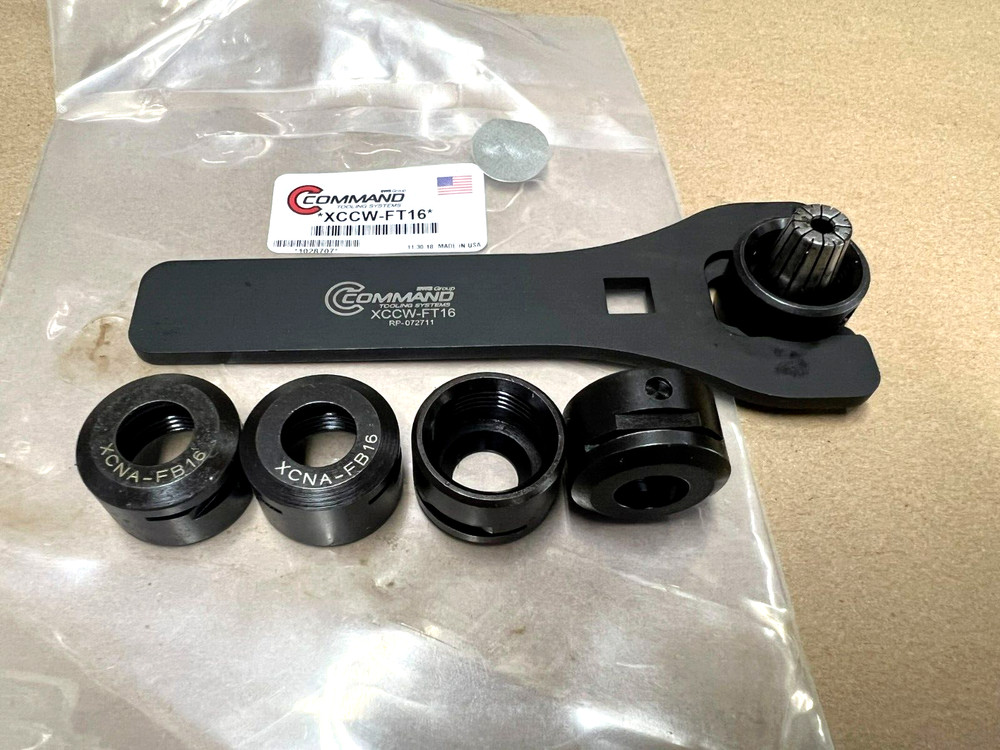 COMMAND ER16 NUT WRENCH + (5) ER16 COLLET NUTS