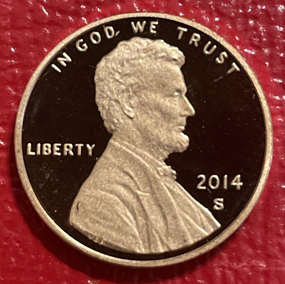 2014 S Lincoln Shield Cent Proof penny from US proof mint proof set