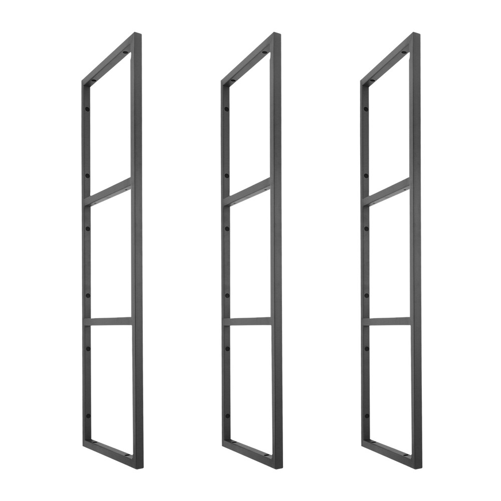 3PCS Rectangular Shelf Bracket Wall/Floor/Ceiling Mount Storage Shelving Bracket