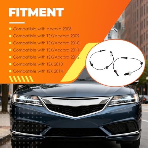 ABS Wheel Speed Sensor Front Left Right Compatible with Accord 2008-2012 TSX