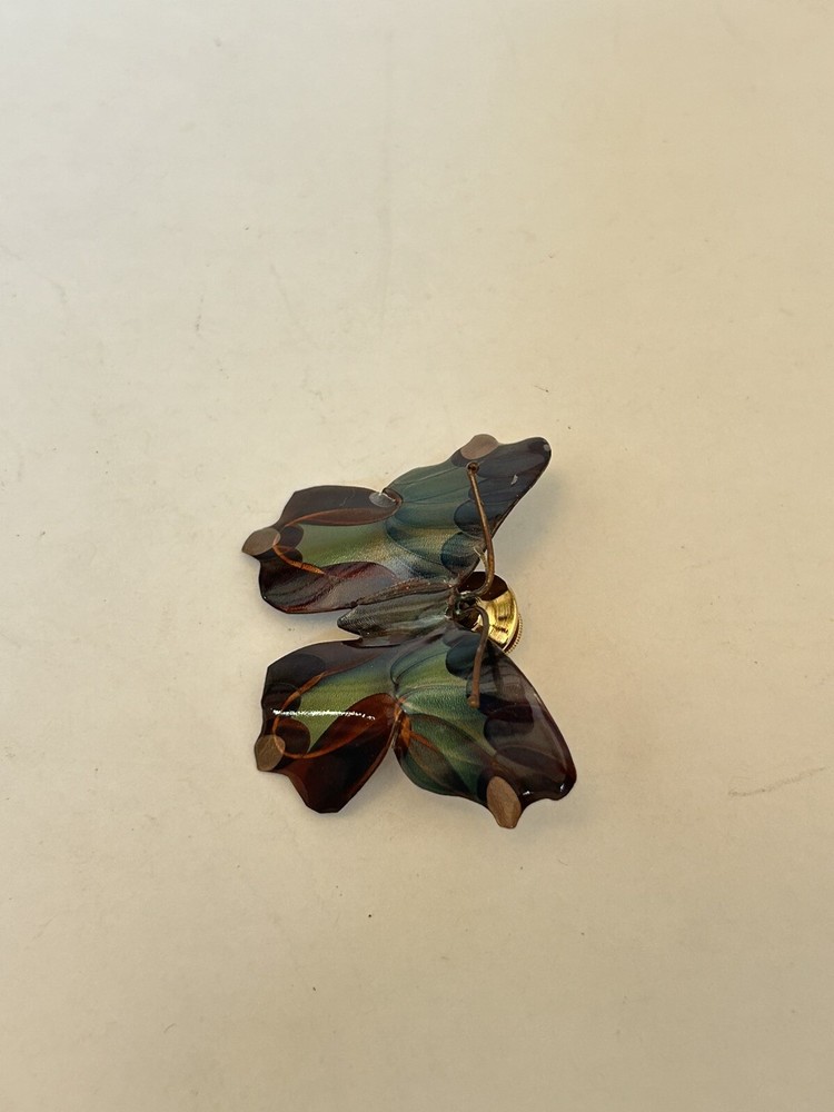 Butterfly Lapel Pin Large Size Thin Metal 2” Wide