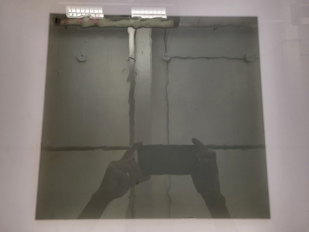 10.75x 11.75" Med Grey Antique Glass