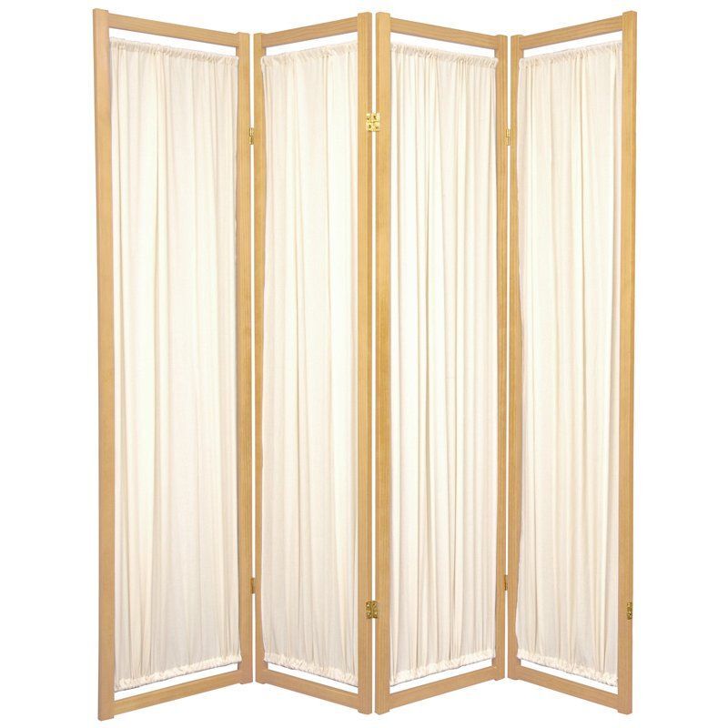 6 ft. Tall Helsinki Shoji Screen - 4 Panel - Natural