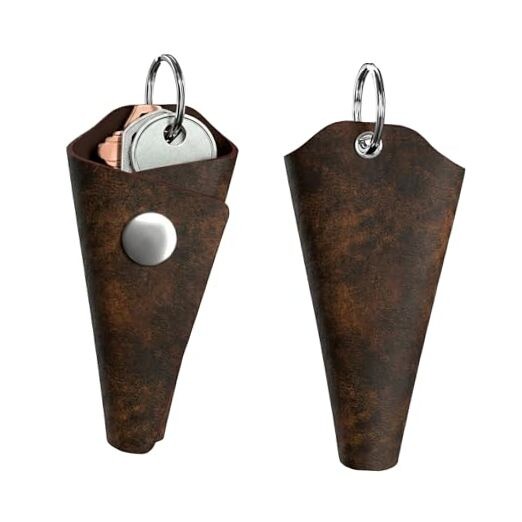 Full Grain Leather Key Wrap, Motorcycle Key Organizer, Durable Key Rustic