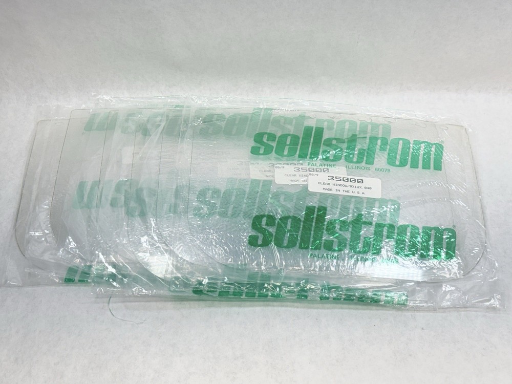 NEW (6-Pack) Sellstrom 35000 Replacement Window, Safety Face Shield, Clear