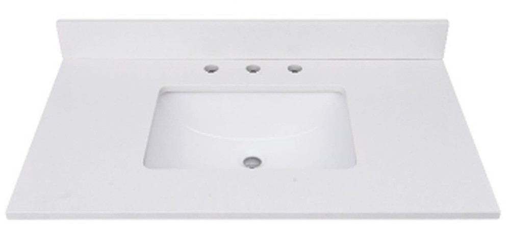 Avanity QUT37-RS 37" Quartz Vanity Top - White