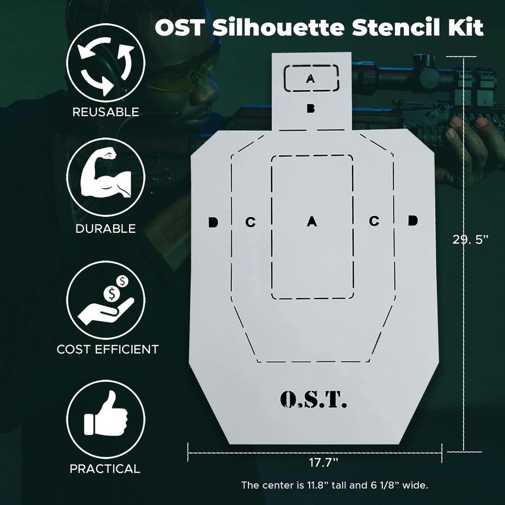 OST Draw-N-Draw Practical Silhouette Target Silhouette, black