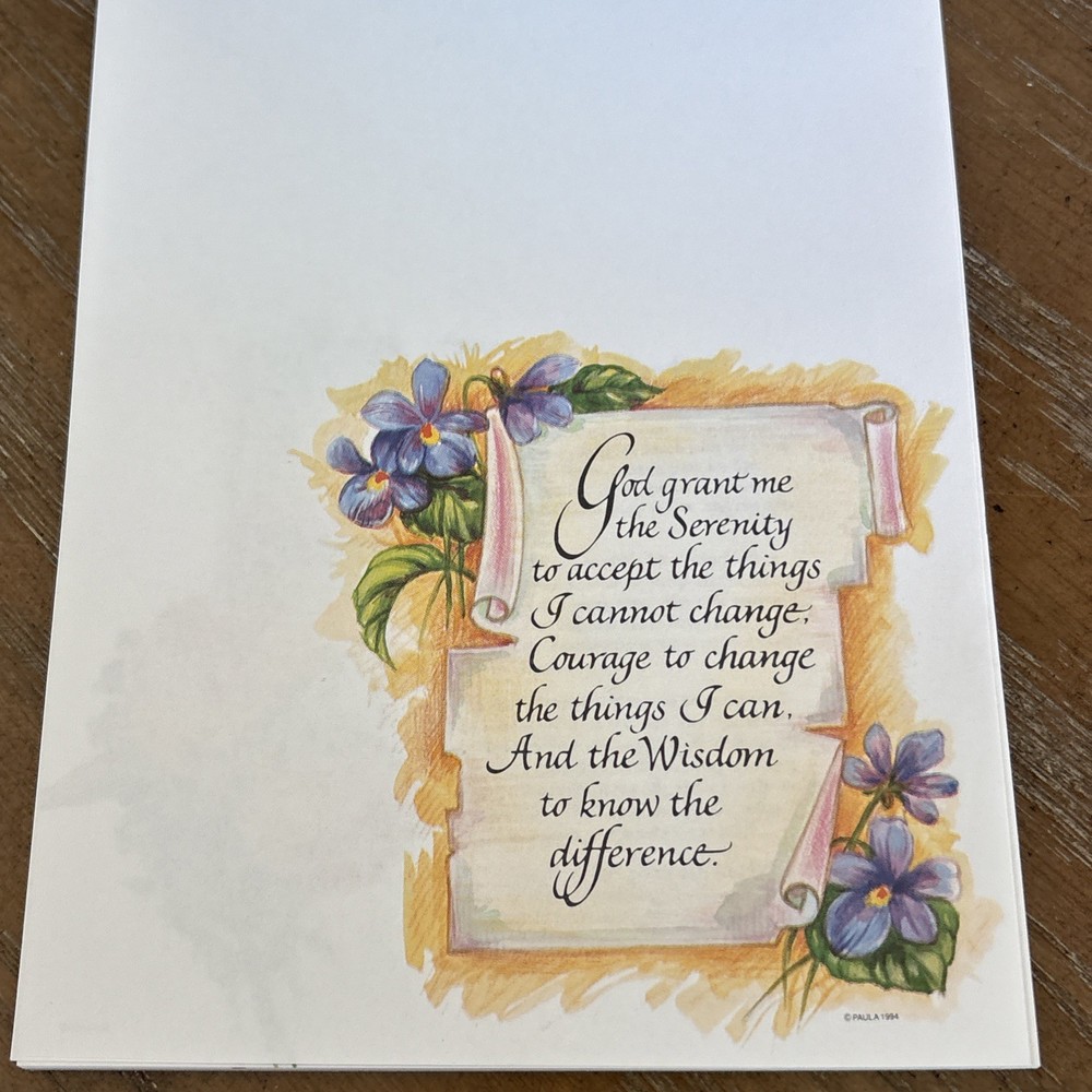 1994 Inspirational Classics Stationary Pad 17 Decorated Sheets 12 Plain Sheets