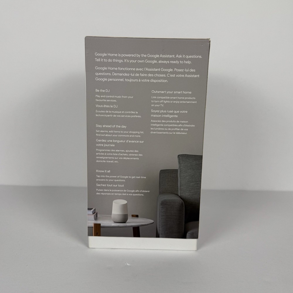 Google Home - Smart Speaker & Google Assistant Light Grey & White/Slate