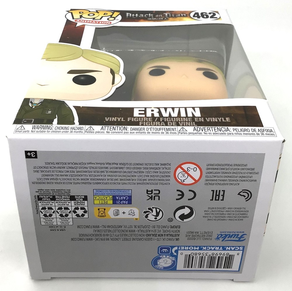 Funko Pop! Animation Attack on Titan Erwin #462 with Pop Protector