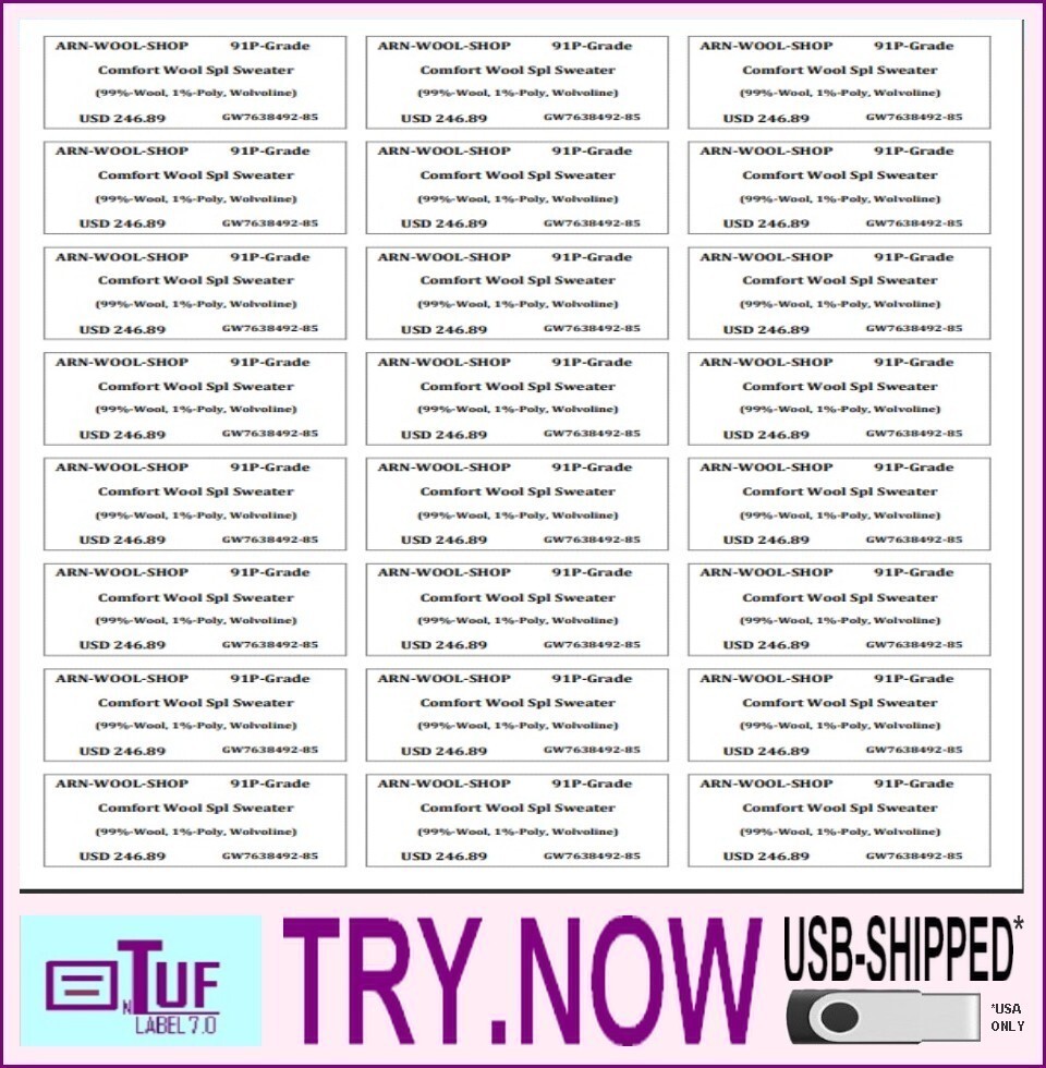 Inventory Item Label Maker Software - Tag Marker NTUF