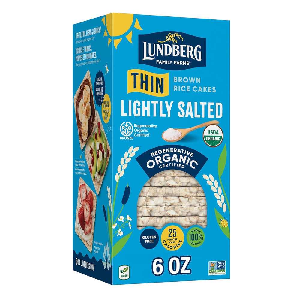 Organic Thin Stackers, Brown Rice, Lightly Salted, Thin Rice Cakes, Gluten-Free,