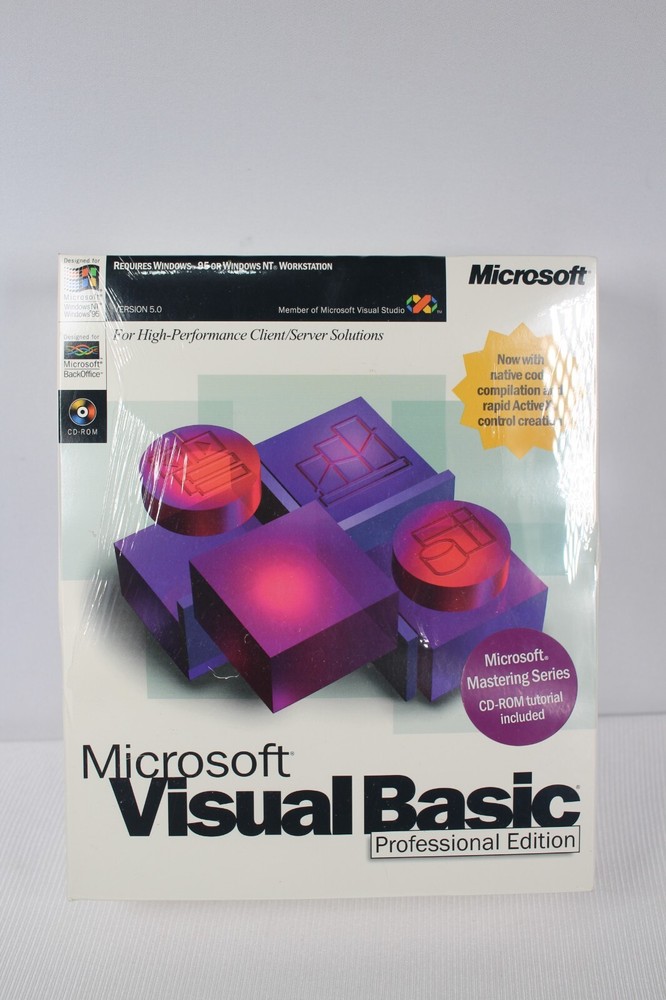 Microsoft Visual Basic Professional Edition Version 5.0 Academic BRAND NEW SEALE