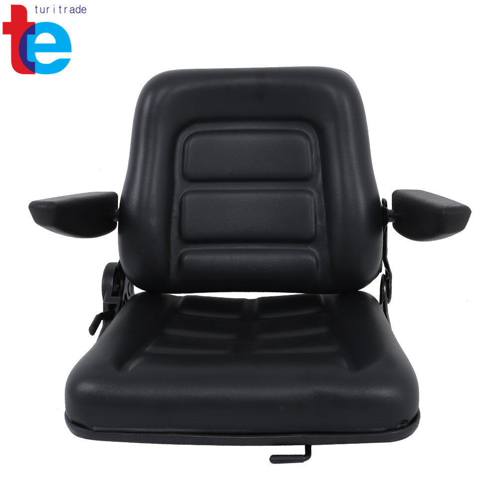 Tractor Forklift Seat With Armrest For Excavator Skid Loader Backhoe Universal
