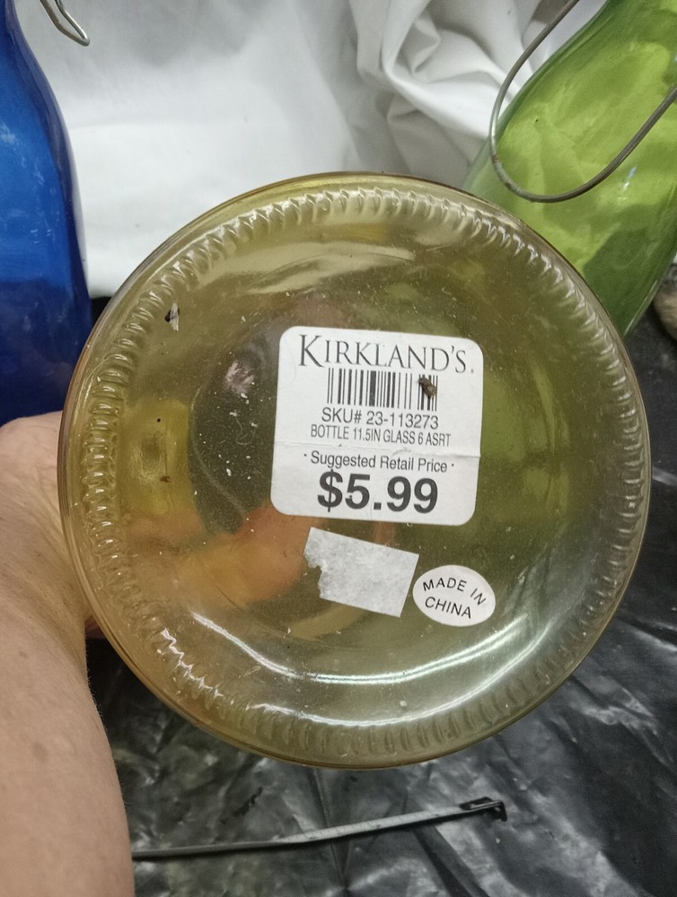 5 Decorative Tall Bottles With Clasp Tops