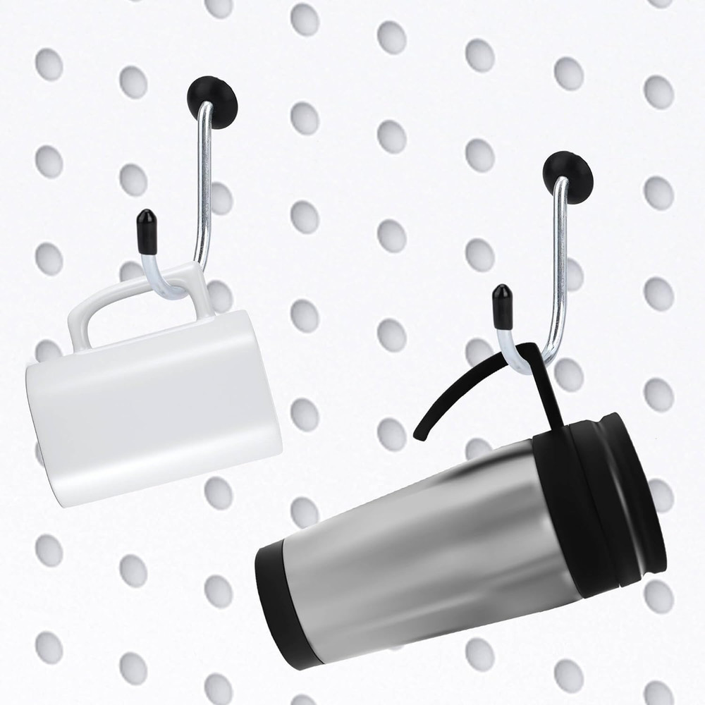Pegboard Hook Locks, for Stopping Hooks from Falling Off, 60PCS, Black